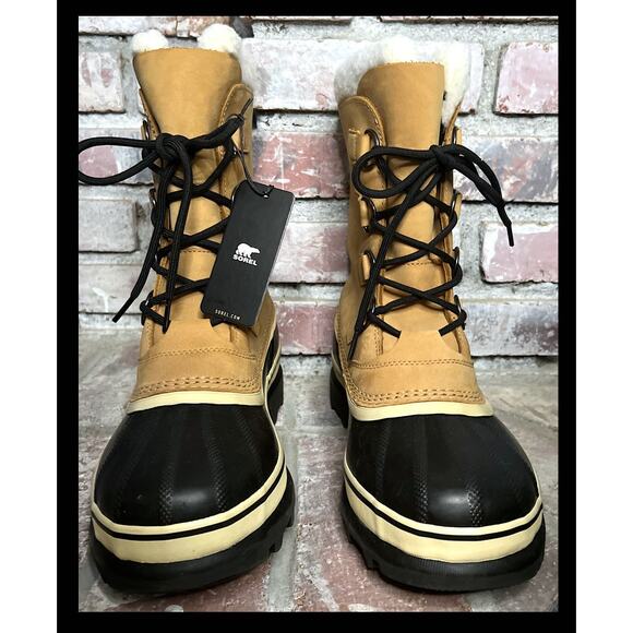Sorel Men's Leather Caribou Waterproof Nm1000-281 Snow Ankle Boot Size 9 - Picture 2 of 8